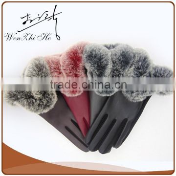 China Factory Hand-maked PU Leather Hand Gloves For Touchscreen IN Low Price