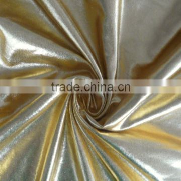 polyester gold printed fabric with spandex(DTY+OP)