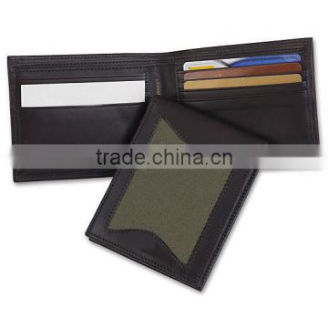 luxury Leather and Twill men's Packer travel Wallet