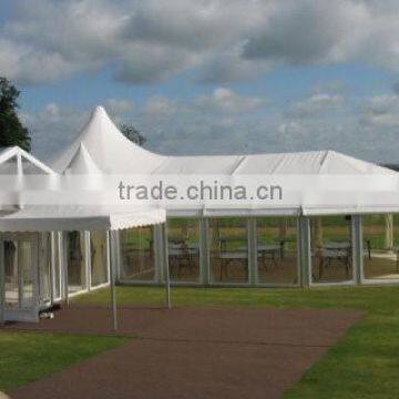 Outdoor Combination High Peak Tent Wedding Tent with PVC Transparency Windows