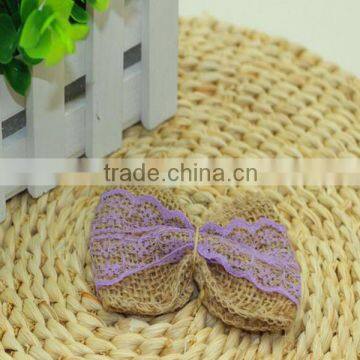 Bottom price new coming jute ribbon bows