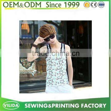 Mens Cheap Dry Fit Sublimation Bulk Loose Tank Tops OEM photo-3
