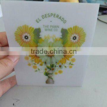 PVC 3D Lenticular sticker, Wine Bottle Label, PVC label