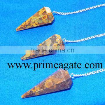 Picasso Jasper Facetted Pendulum | Wholesale Gemstone Pendulums