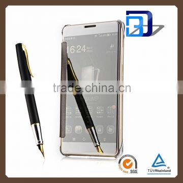 2016 Luxury Electroplate Clear View Smart Flip Leather Mirror Case for Huawei Ascend Mate 7 Mobile Accessories China Supplier photo-2