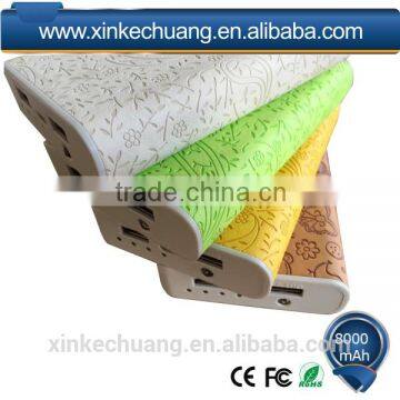 High Quality PU Leather Tablet Cell Phone Battery Bank 2600mah