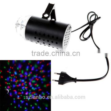 2016 new wholesale RGB LED Crystal Rotating Stage Light W668 with Voice-activated Lamp