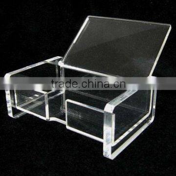 Acrylic business name cards holder/acrylic business card box