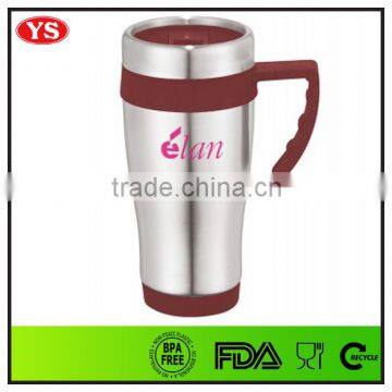Bpa Free 16 oz Double Wall Stainless Steel Mug With Handle photo-3
