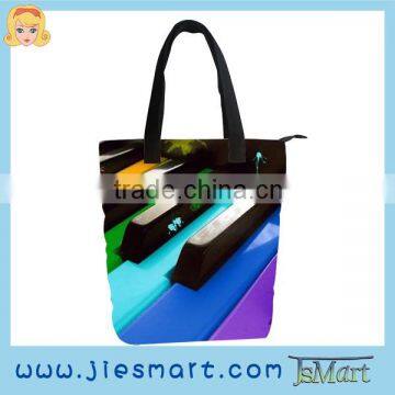 JSMART canvas handbag fashion lady bag artwork sublimation printing bag