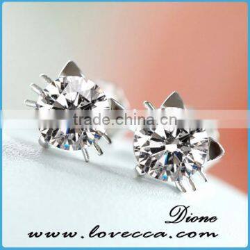 Wholesale fashion women silver crystal earring set made in China factory supplier