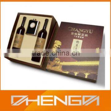 Best Sell Factory Custom Made Deluxe Stand Leather Double Wine Box (ZDS-F358)