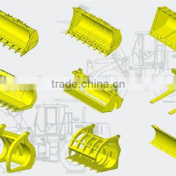 OEM Wheel Loader Optional Equipment Pallet Fork (1250*2400mm) For SDLG LG956L Wheel Loader