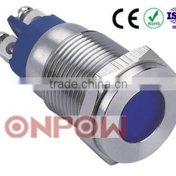 30 Years Industry Leader ONPOW Metal signal lamp GQ16T-D/L/S Dia. 16mm CE ROHS IP67 waterproof