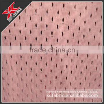 Moisture absorbing/absorption and sweat releasing/resistant 100% DTY polyester mesh fabric