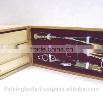 Fly Tying Tools Kits in Box with Drawers and Handle