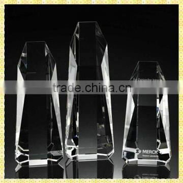 Unique Clear Large Crystal Trophy For Wedding Souvenirs