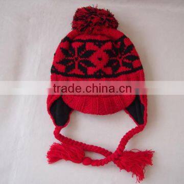 2015 Jacquard custom Lovely crochet beanie hat for baby