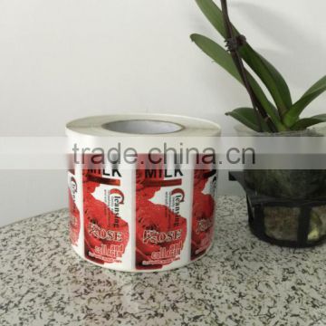 Custom-made high quality rolling water drink labels printing vinly material adhesive stickers