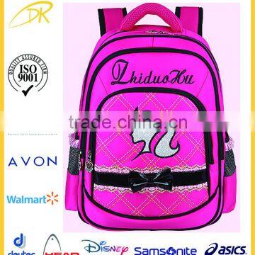 Quanzhou factory school bag, girls school bag, cartoon school bag