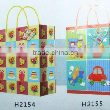 Decorative printed christmas boutique gift paper bag wholesale