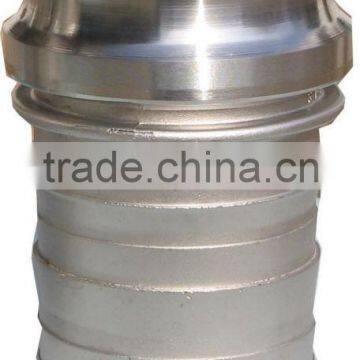 Stainless steel Part E , male camlock x hose shank