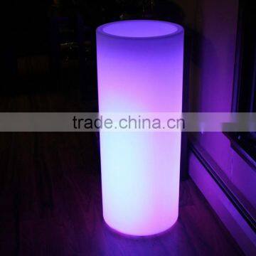 Cylindrical High Waterproof Light Flowerpot White Plastic Led Flower Pots/Led Light Garden Flower Pot photo-2
