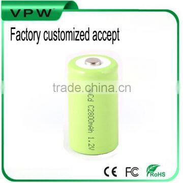 Trade assurance rechargeable 1.2V ni-cd C 2500mah battery