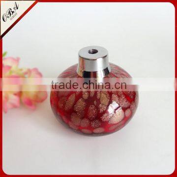 Handmade Red Gold Pot Air Bag Glass Perfume Bottle / Wholesale 80ml Empty Glass Air Bag Atomizer Perfume Bottle