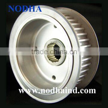 Aluminum timing pulley with internal spline HTD14M aluminum pulley