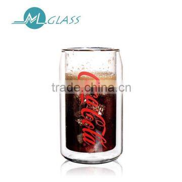 330ml high borosilicate double wall glass coffee/tea/juice cups N6004