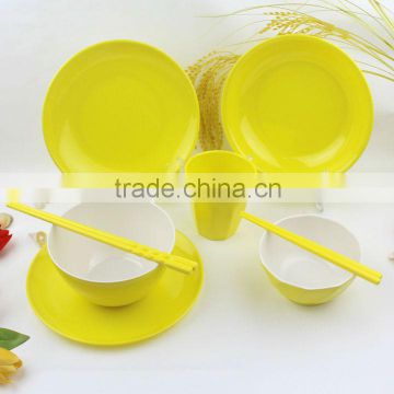 melamine factory custom color melamine dinner set