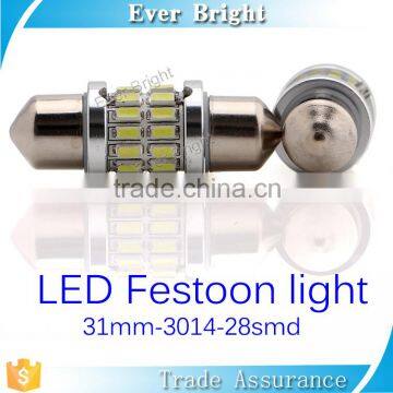 31mm Festoon lighting car led light 28 smd led light 3014 led festoon led bulb