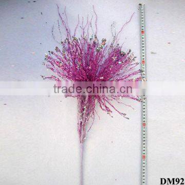 Artificial plant wholesale for Christmas glitter decoration