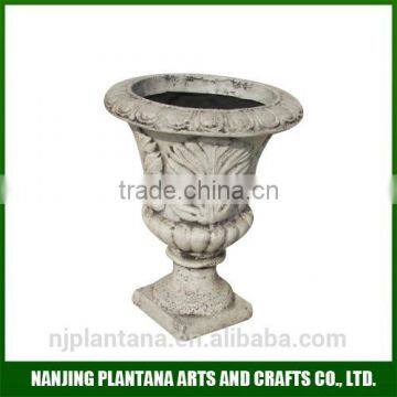 resin vase poly resin urns with sand powder surface