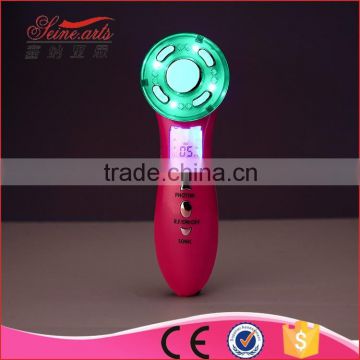 Home use ultrasonic facial massager led light therapy photon ultrasonic beauty machine