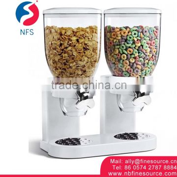 Good Quality Commercial Food Plastic Double Bulk Cereal Dispenser