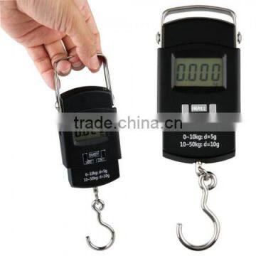 50kg/110lb Digital LCD Hanging Fishing Weighing Scale -Black