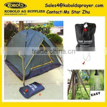 10L black solar camping show bag