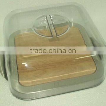 square Bread Bin with transparent lid