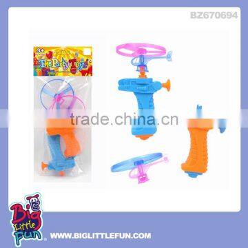 Pull line toy flying disc and flying plane toy