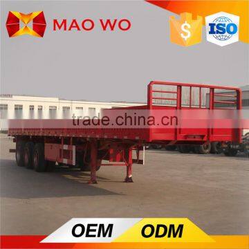 Sand Transport Flatbed Side Wall Truck Trailer for Sale photo-2