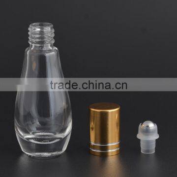 12ml Empty Bowling Shaped Stainless Steel Roller Clear Glass Roll on Deodorant Bottle for Perfume Packaging photo-5
