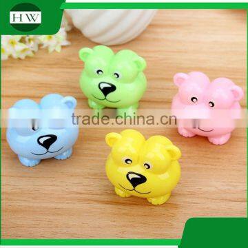 Portable Plastic Colorful Funny Child Cartoon Lion Pencil Sharpener photo-2