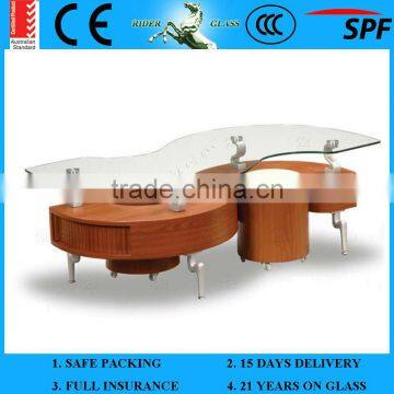 3-12mm Acid Etched Glass Dining Table photo-3