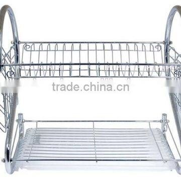 Hot Sale 2 Tier Kitchen Metal Corner Dish Rack photo-3