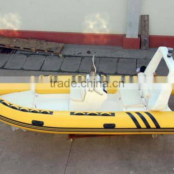 4.8m 8 Person Beautiful Yellow Fiberglass Rib Boat Consoles