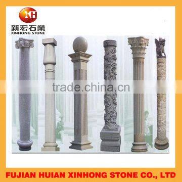 Decorative outdoor marble roman stone column and scuipture with various designs