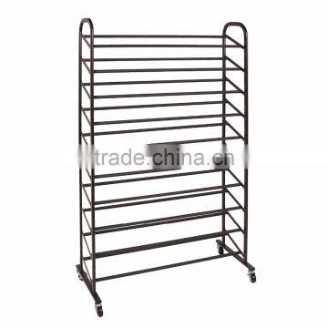 10Tier 50 Pair Rolling Shoe Rack, Sturdy Metal Shoes Racks With Non Slip Bars photo-2