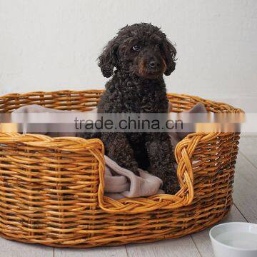 100% Handmade Wicker Pet basket for sale